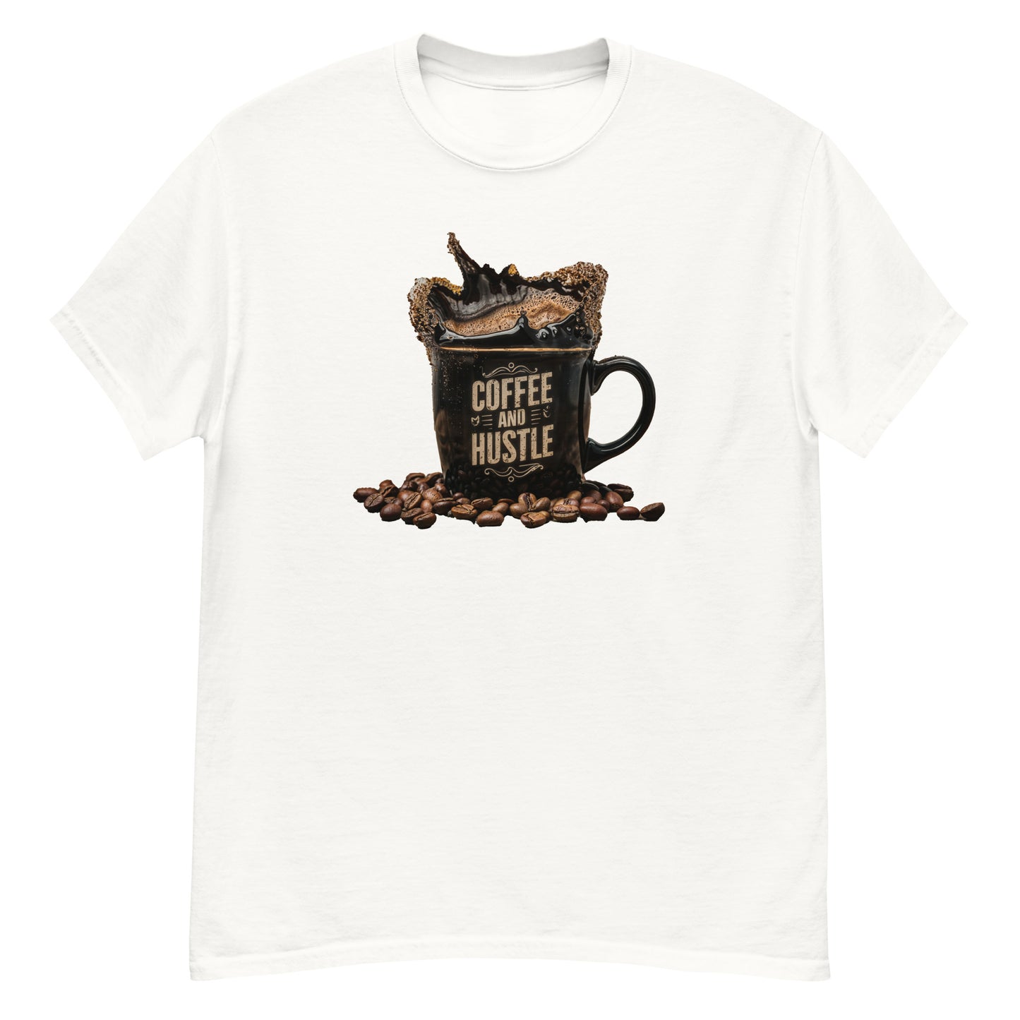 HUSTLER Series Men's classic tee "COFFEE AND HUSTLE" T-Shirt